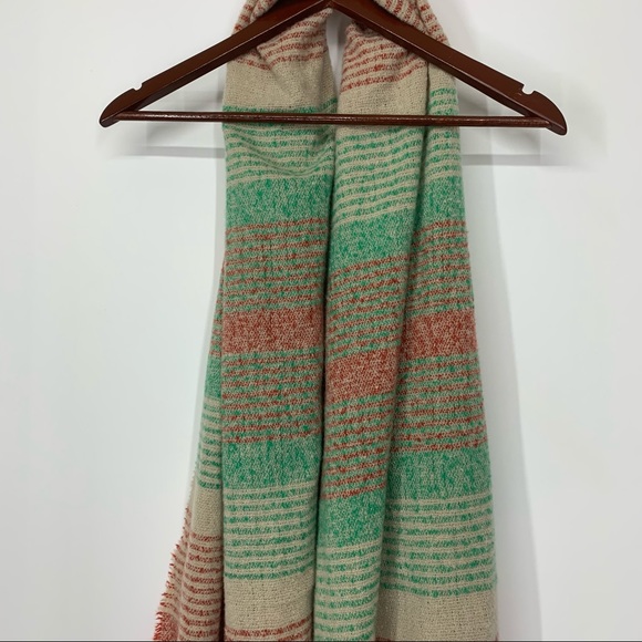 Renee’s Accessories Striped Plush Soft Cozy Knit Fringe Boho Scarf New Nwot - Picture 6 of 11